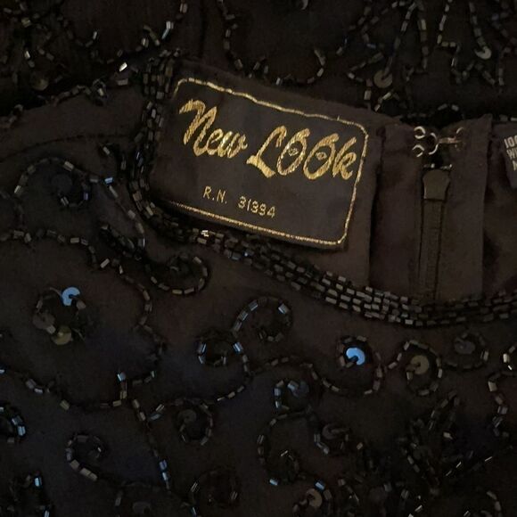 New Look Black Silk and Beaded Tunic Blouse‎ - Picture 7 of 7